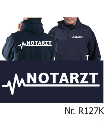 Hoodie marin, docteur urgentiste
