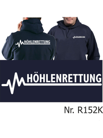 Hoodie navy, HÖHLENRETTUNG
