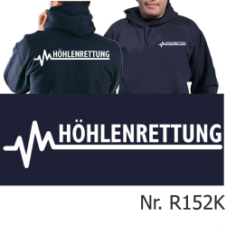 Hoodie azul marino, HÖHLENRETTUNG