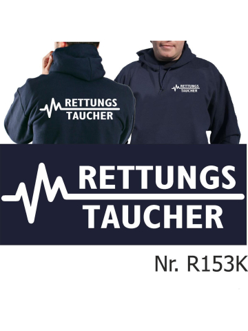 Hoodie navy, RETTUNGSTAUCHER