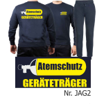 Sweat-Tenue de jogging marin, ATEMSCHUTZ GERÄTETRÄGER jaune/argent