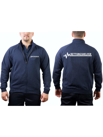 Sweat jacket navy, RETTUNGSHELFER