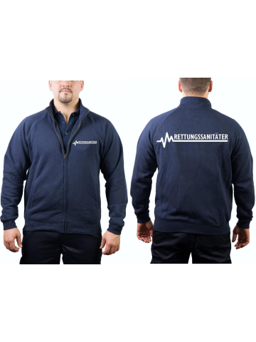 Sweat jacket navy, RETTUNGSSANITÄTER