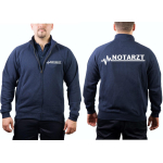 Sweat jacket navy, emergency doctor in white