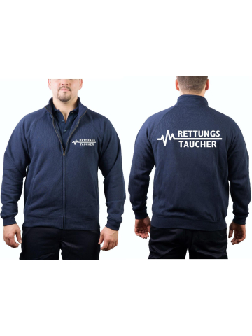 Chaqueta de sudor azul marino, RETTUNGSTAUCHER