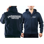 Chaqueta con capucha azul marino, FEUERWEHR - SANITÄTER