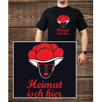 T-Shirt noir, Bollenhut - Heimat isch hier