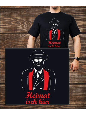 T-Shirt nero, Heimat isch hier (m)