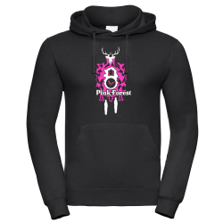 Hoodie negro, Pink Forest