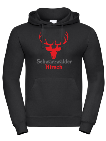 Hoodie black, Schwarzwälder Hirsch