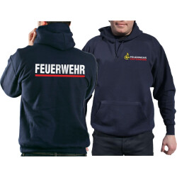 Hoodie navy, BaW&uuml; Stauferl&ouml;we with place-name,...