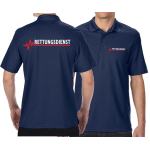 Funzionale-Polo blu navy, RETTUNGSDIENST con rosso EKG-linea