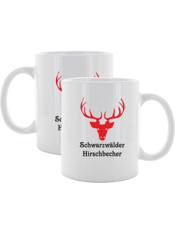 Tasse: Hirsch rot "Schwarzwälder Hirschbecher"