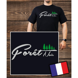 T-Shirt black, For&ecirc;t Noir with Tannen