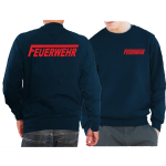 Sweat navy, FEUERWEHR with long "F" in red