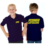 Kinder-Polo navy, FEUERWEHR with long "F" place-name in neonyellow