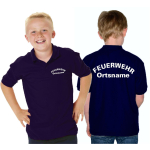 Kinder-Polo navy, FEUERWEHR with place-name gebogene font "A" white