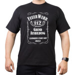 T-Shirt black, "Grundausbildung" im Labeldesign weiß S