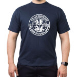 T-Shirt navy, "Grundausbildung" Logo 3XL