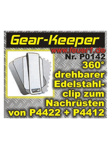 Gear-Keeper: &eacute;quipement Edelstahlclip f&uuml;r P4422, P4412