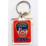 Schlüsselanhänger FDNY-rechteckig (rosso), offiziell lizensiertes Produkt