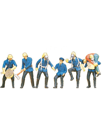 Zubehör 1:87 Figuren Feuerwehrmänner Set mit 6 Figuren + Zubehör