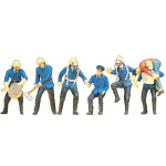 Zubehör 1:87 Figuren Feuerwehrmänner Set mit 6 Figuren + Zubehör