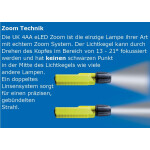 UK 4AAeLED Zoom neonyellow Heckschalter "FEUERWEHR" inkl. 4AA DURACELL Batterien, 90 Lumen
