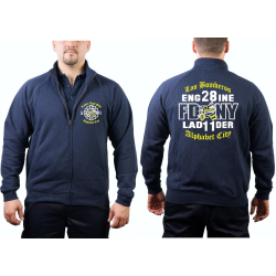 Sweat jacket navy, New York FD, Los Bomberos E-28