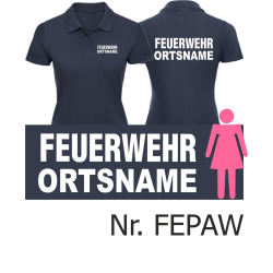 Polo femme marin, police de caractère...