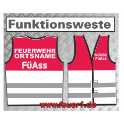 Funktionsweste weiss-leuchtrot