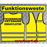 Funktionsweste yellow with black Text