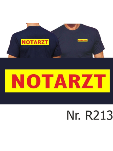 First Responder T-Shirt navy neongelb/rot 
