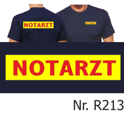 T-Shirt azul marino, Doctor de emergencias rojo auf...