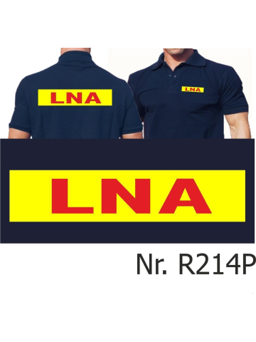 Polo navy, LNA rot neongelb