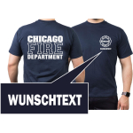 CHICAGO FIRE Dept. con Wunschnomi, blu navy T-Shirt