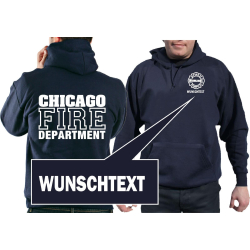 CHICAGO FIRE Dept. with Wunschname, navy Hoodie