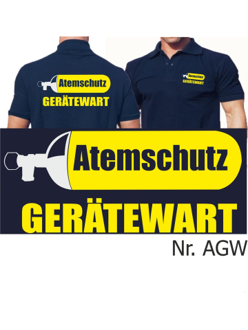Polo navy, Atemschutz Gerätewart, beidseitig