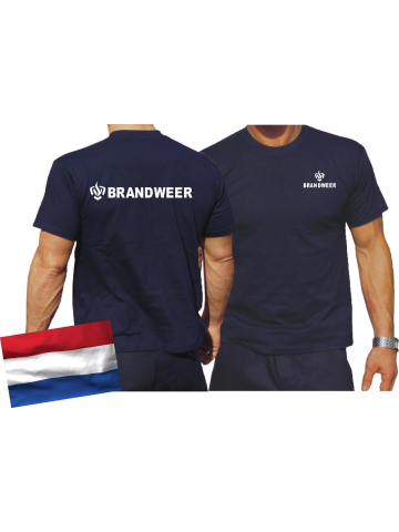 indruk puur blok T-Shirt Brandweer (NL) - FEUER1