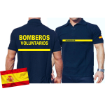 Polo (navy/azul) BOMBEROS VOLUNTARIOS, bandera española