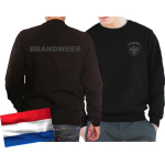 Sweat zwart, BRANDWEER, zwart shirt en embleem