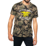 T-Shirt camouflage, blu navy SEAL (The Only Easy Day Was Yesterday) white & yellow