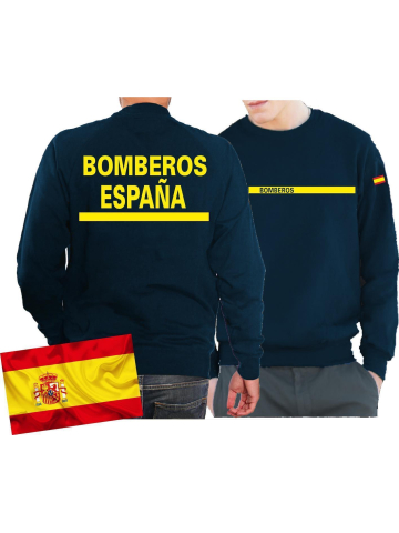 Sweat (marin/azul) BOMBEROS ESPAÑA, bandera española