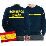 Sweat (azul marino/azul) BOMBEROS ESPAÑA, bandera española