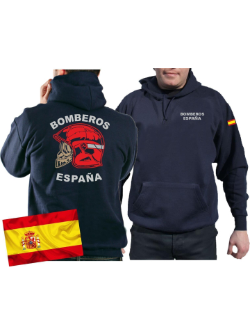 Hoodie (navy/azul) BOMBEROS ESPAÑA, bandera española