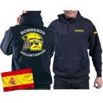 Hoodie (blu navy/azul) BOMBEROS VOLUNTARIOS, andera española