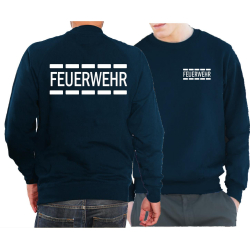 Sweat navy, FEUERWEHR im Polizeidesign in white