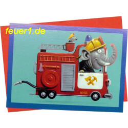 Postkarte FW-Elefant + Umschlag - A5