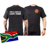 T-Shirt noir CAPE TOWN Fire & Rescue (South Africa)