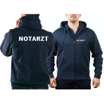 Hooded jacket navy, emergency doctor in white